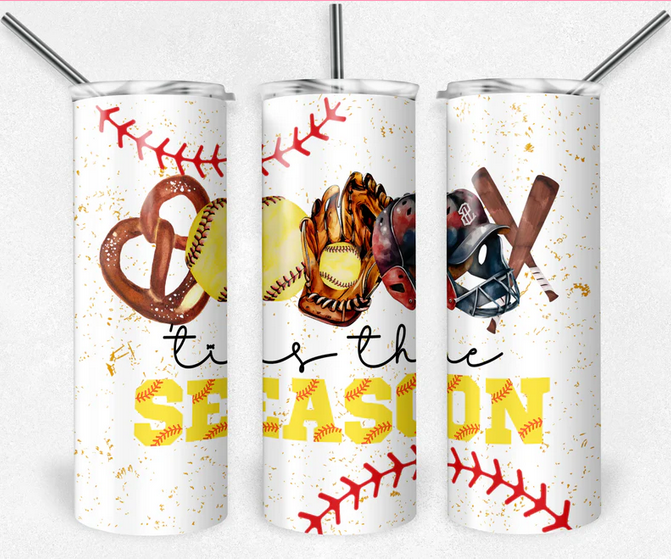 Tis The Season Softball Sublimation Tumbler
