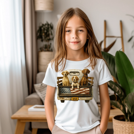 Trio of Dogs Patriotic USA