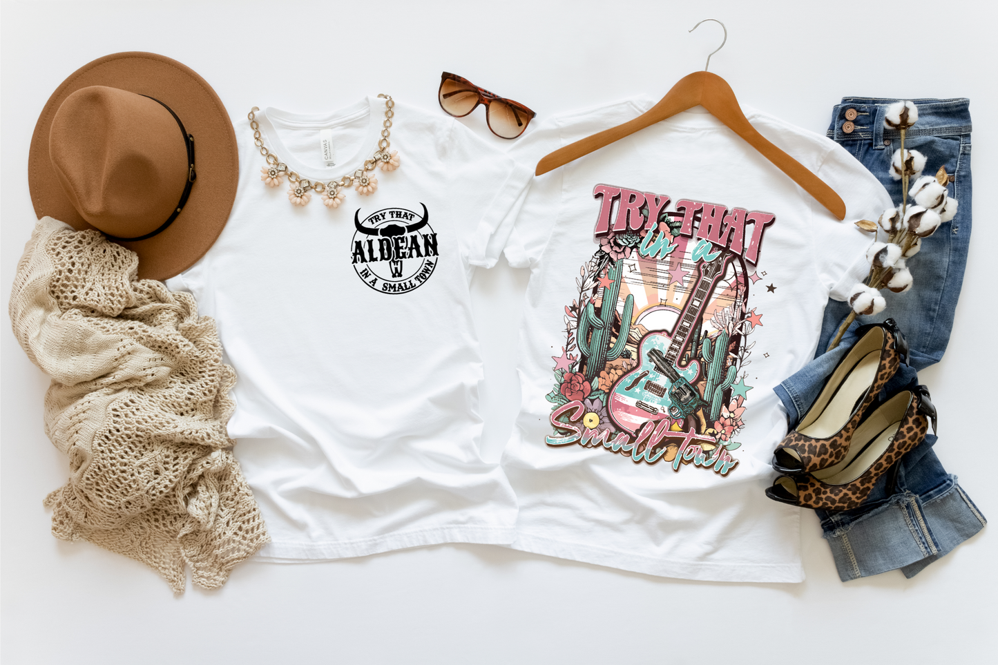 Western Style Try that in a Small Town Completed Shirt- Adult