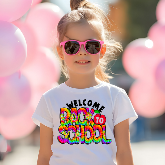 Welcome Back To School Bold Colors Tye Die