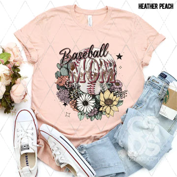 Western Floral Baseball Mom