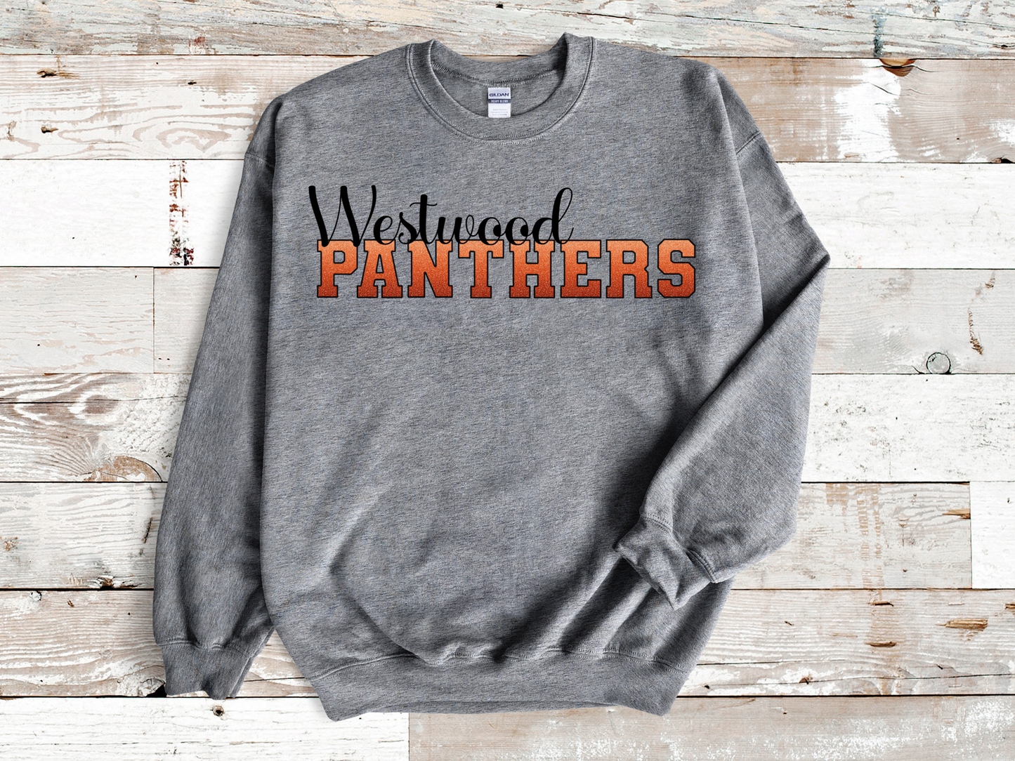 Panthers Ombre Black Outline with Black Westwood