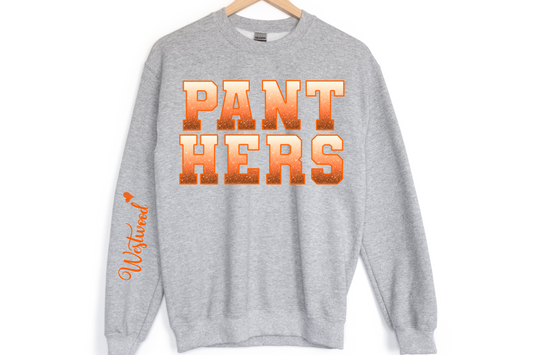 Panthers Ombre Light to Dark Orange Outline with Orange Westwood on Sleeve