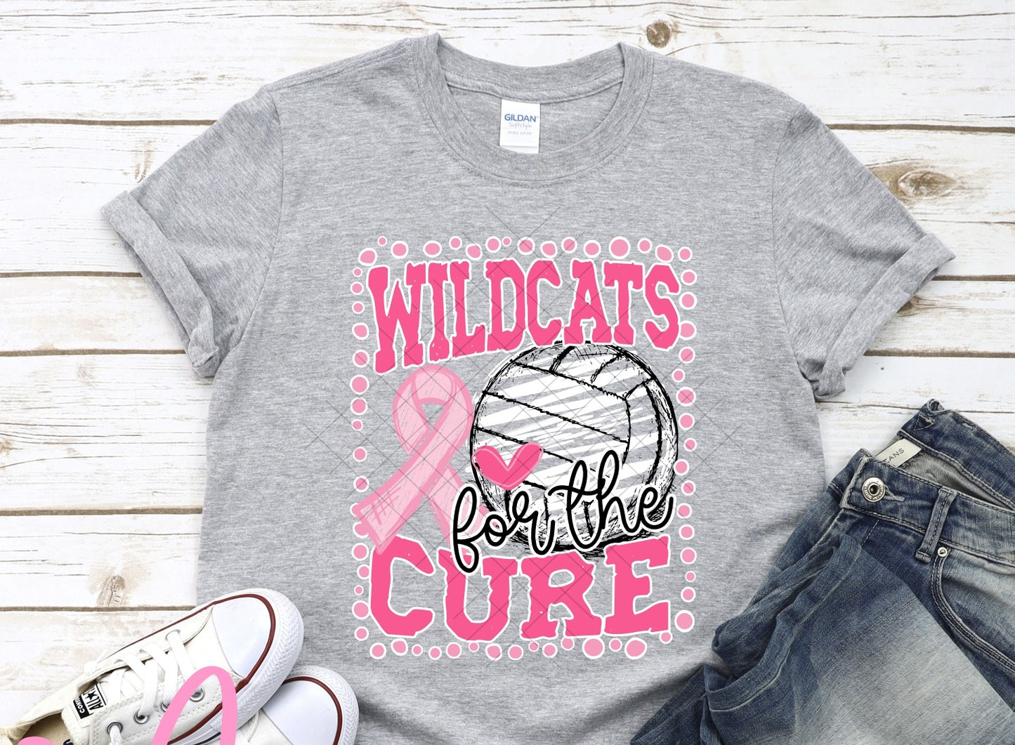 For The Cure Volleyball Pink Ribbon Mascot Collection