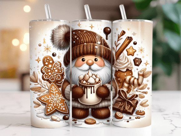 Winter Coffee Gnome Sublimation Tumbler