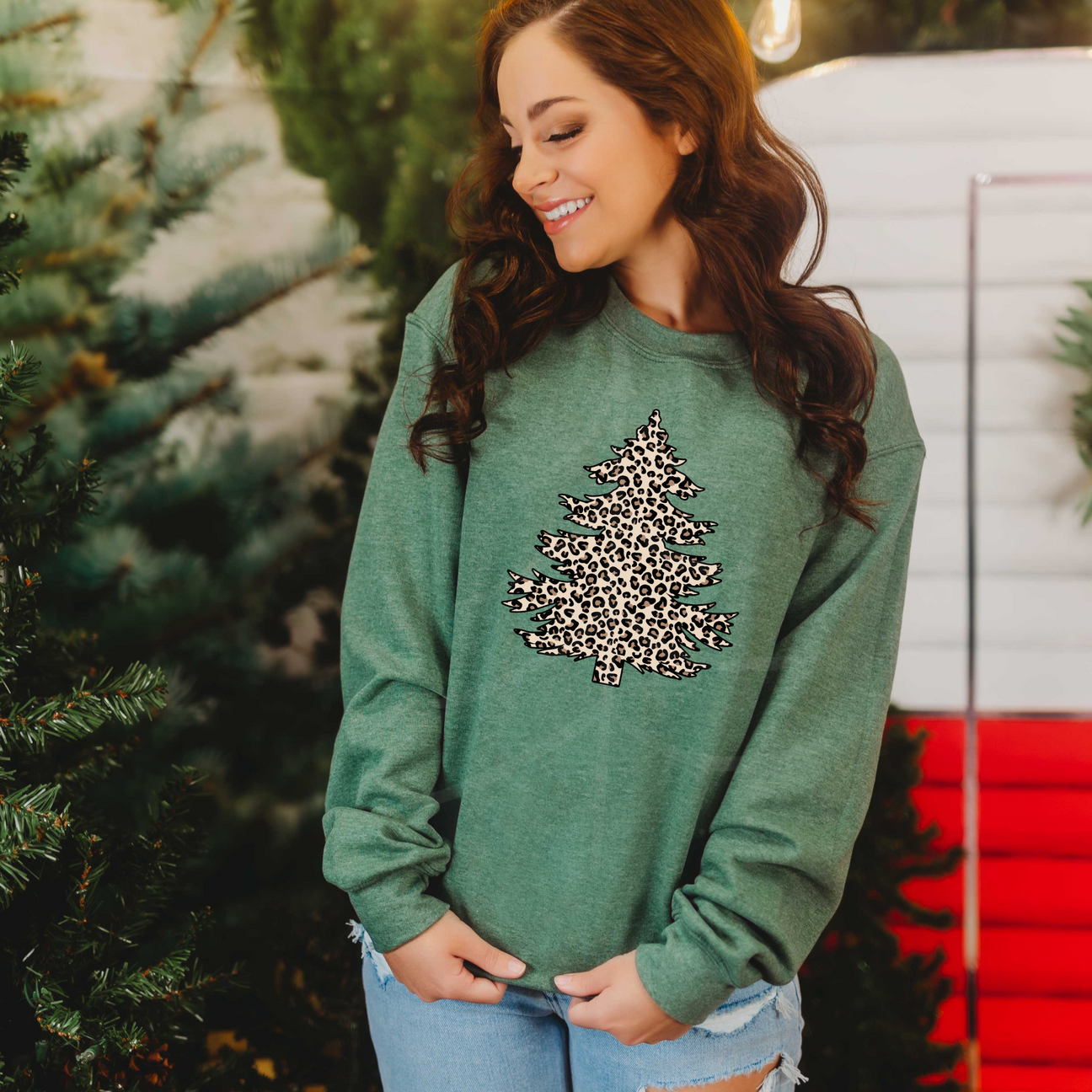 Single Leopard Christmas Tree