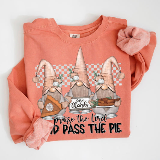 Give Thanks- Praise the Lord- Pass the Pie with Gnomes