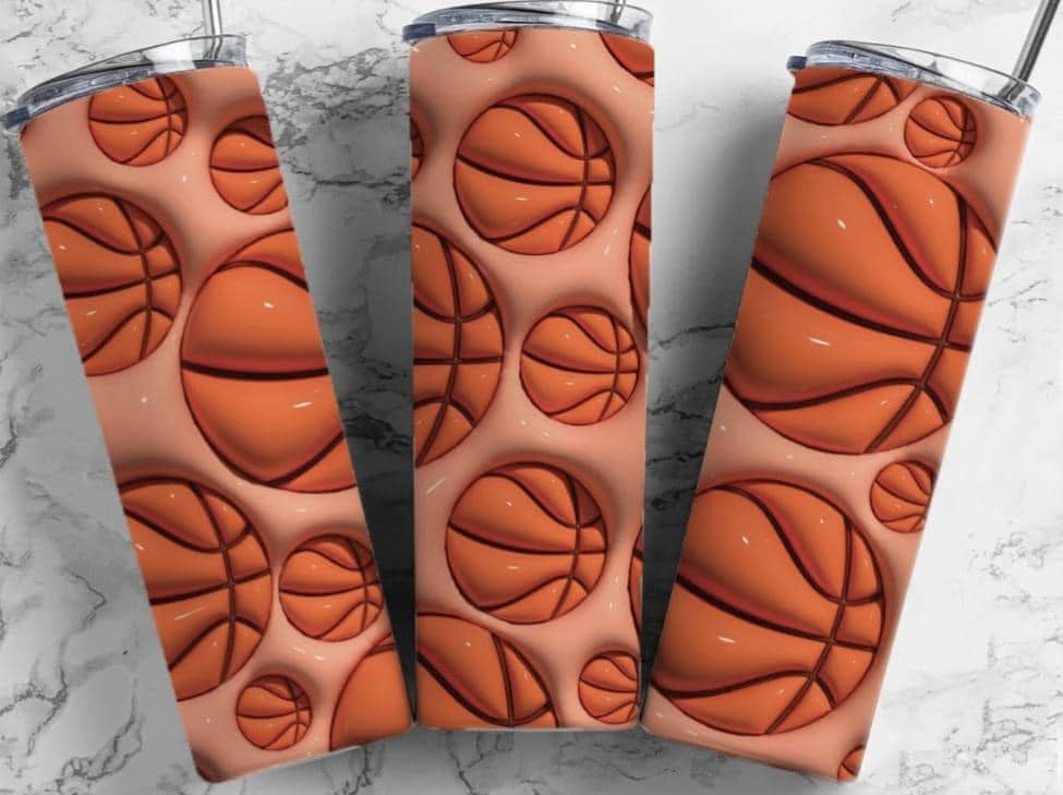 Basketball 20 oz Skinny Tumbler