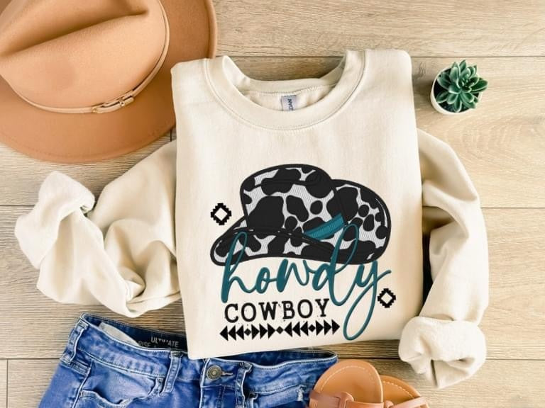 Cowprint Howdy Cowboy