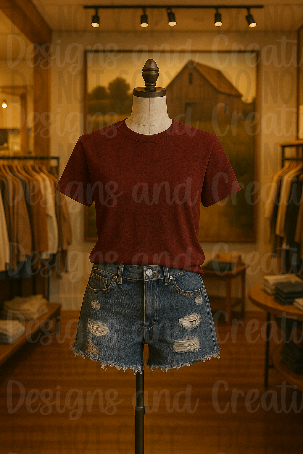 Rustic Themed Apparel Digital Mock Up Bundle