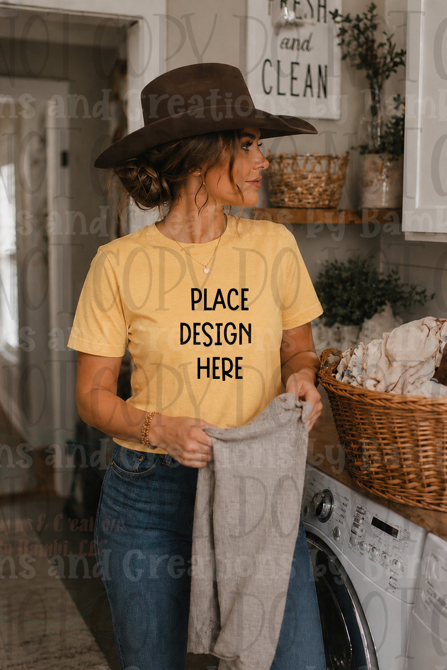 Western Mama Themed Apparel Mock Ups (Bella Canvas, Comfort Colors, and Gildan Brands)