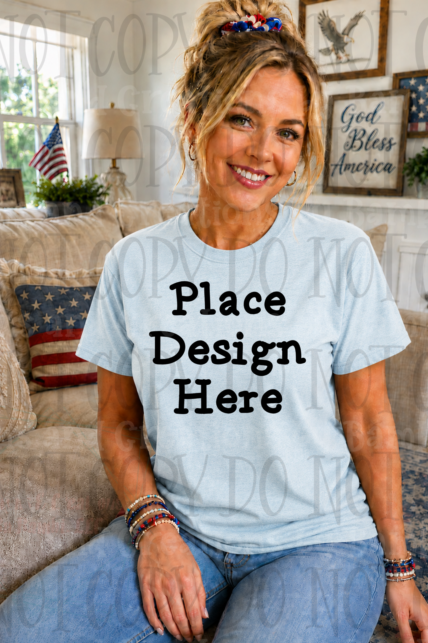 Variety of Patriotic Scenes and Theme Apparel Mock Ups (Various Brands)