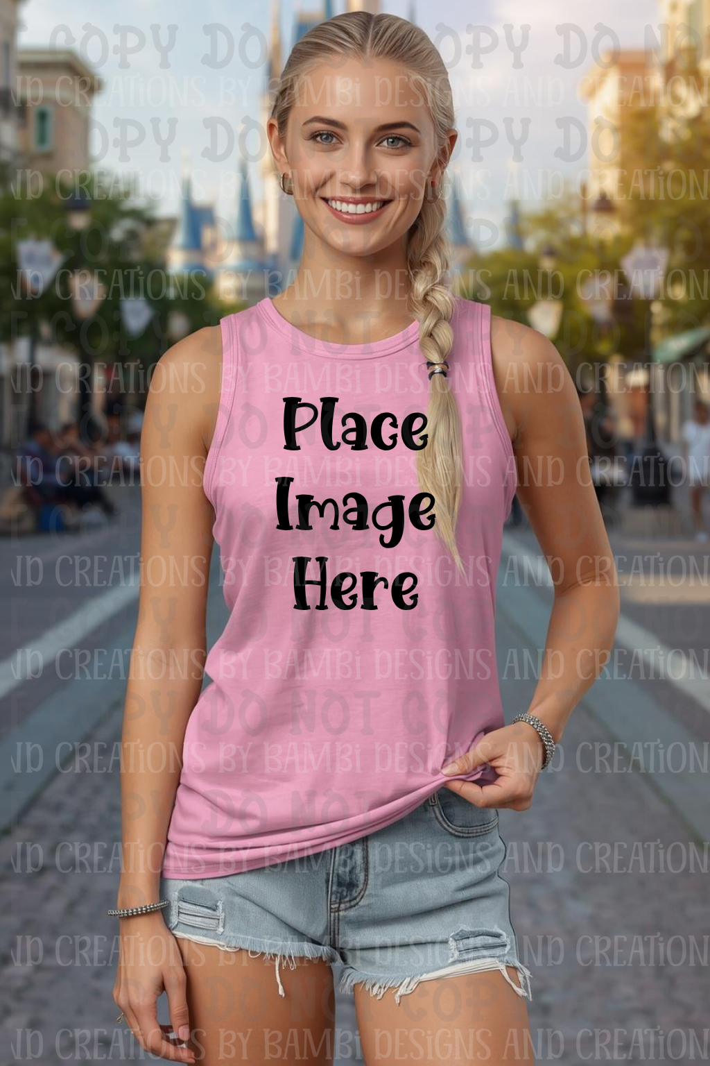 Variety of Theme Park Gildan Tank Top Apparel Mock Ups