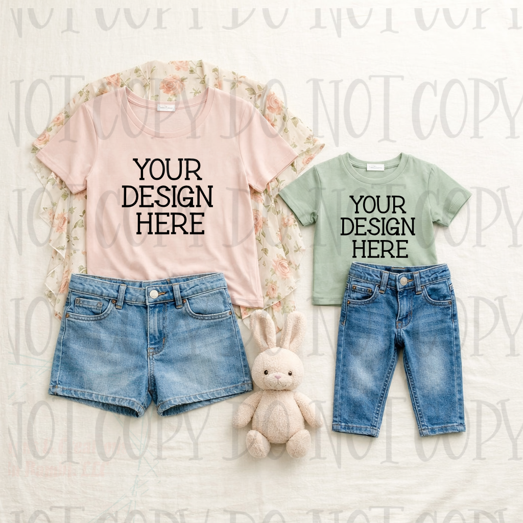 Mommy and Me Boutique Themed Apparel Mock Ups