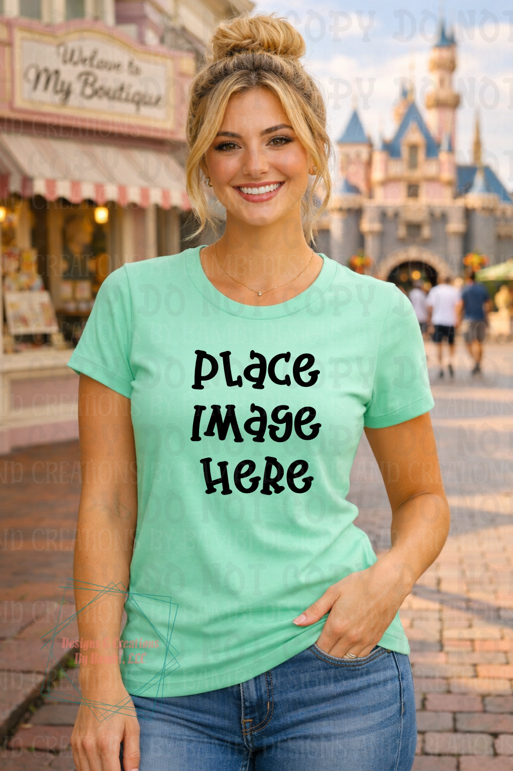 Boutique Themed Outdoor Lifestyle Scene Gildan Apparel Mock Ups