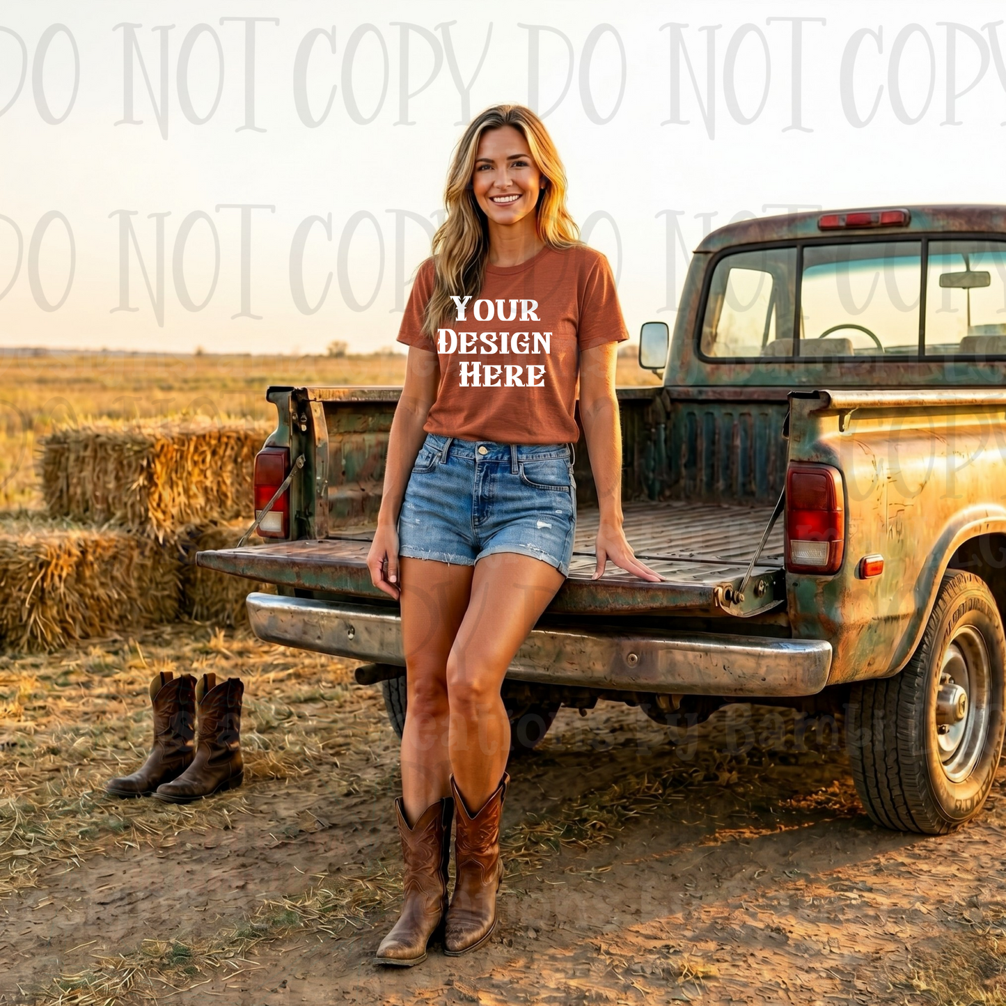 Western Mama with Truck Apparel Mock Ups (Bella Canvas and Gildan Brands)