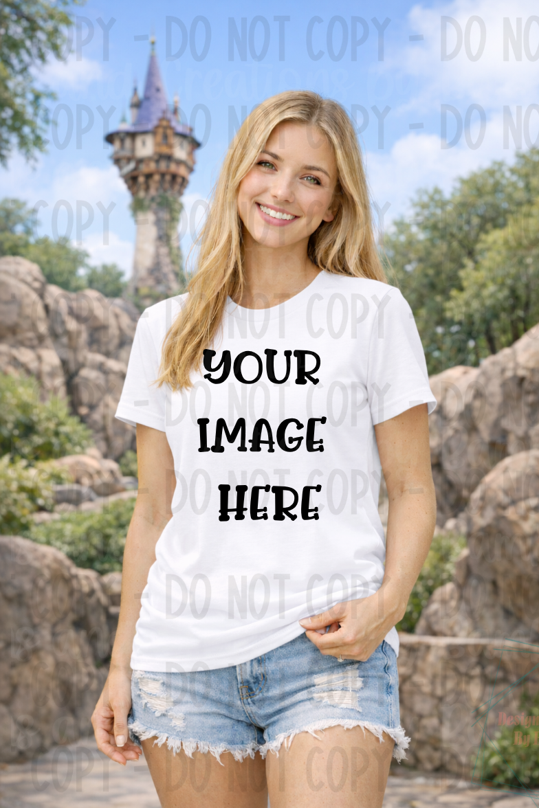 Variety of Theme Park Tshirt Gildan Apparel Mock Ups