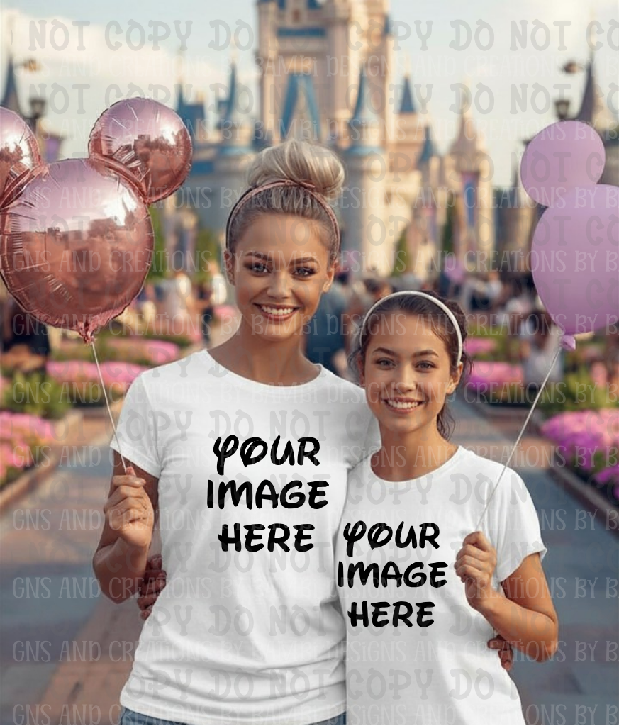 Disney Princess- Mommy and Me Gildan Apparel Mock Ups
