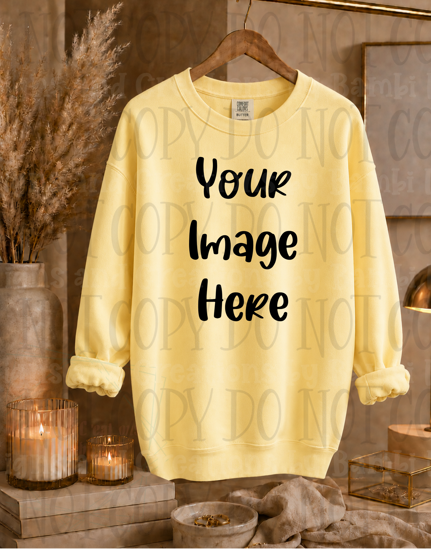 Elegant Boutique Hanging Sweatshirt Apparel Mock Ups (Gildan Brand)