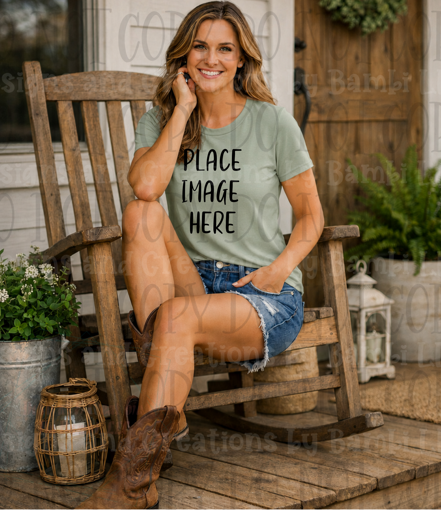 Western Mama Front Porch Sitting Apparel Mock Ups (Bella Canvas and Gildan Brand)