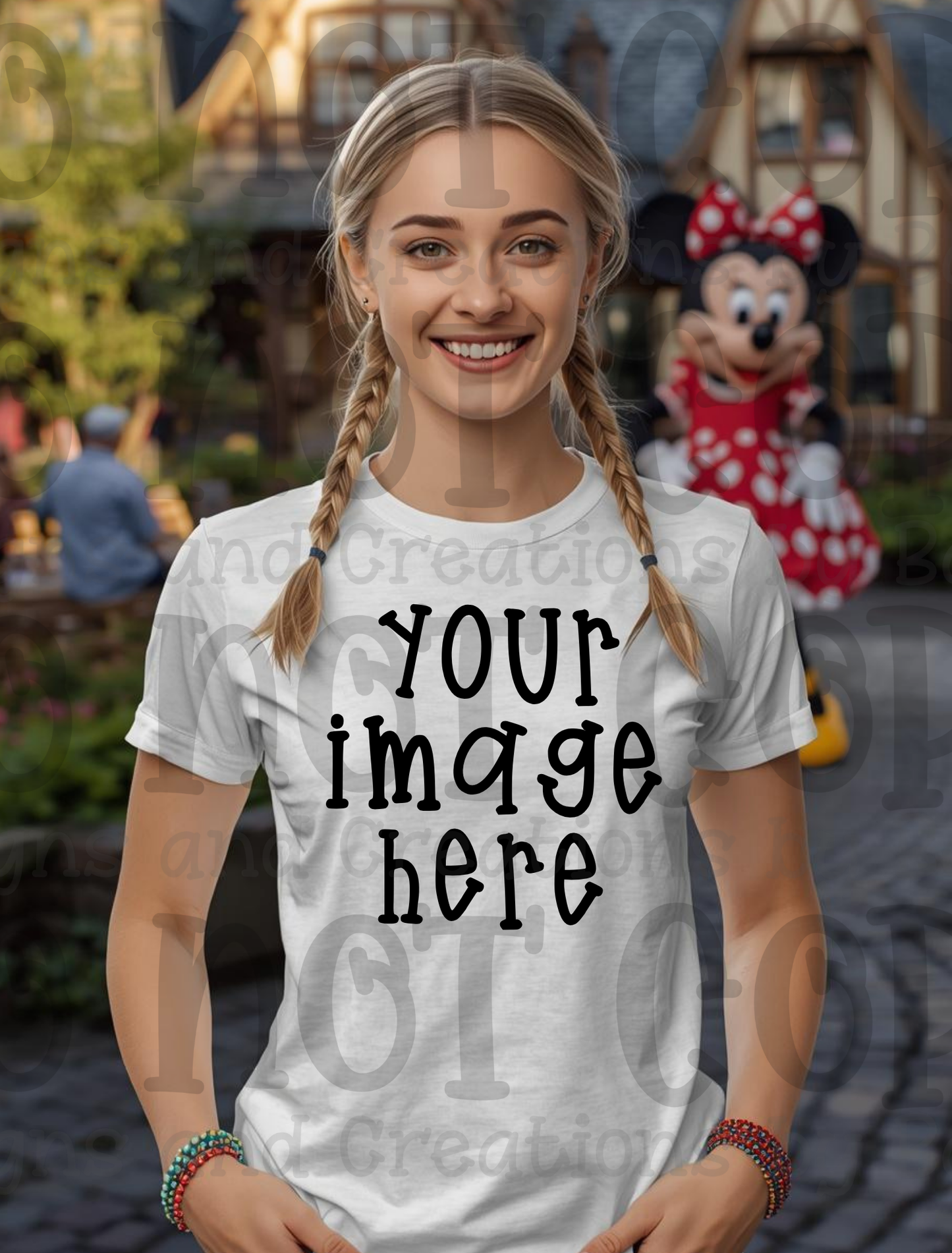 Disney Theme Park with Mouse Apparel Mock Ups