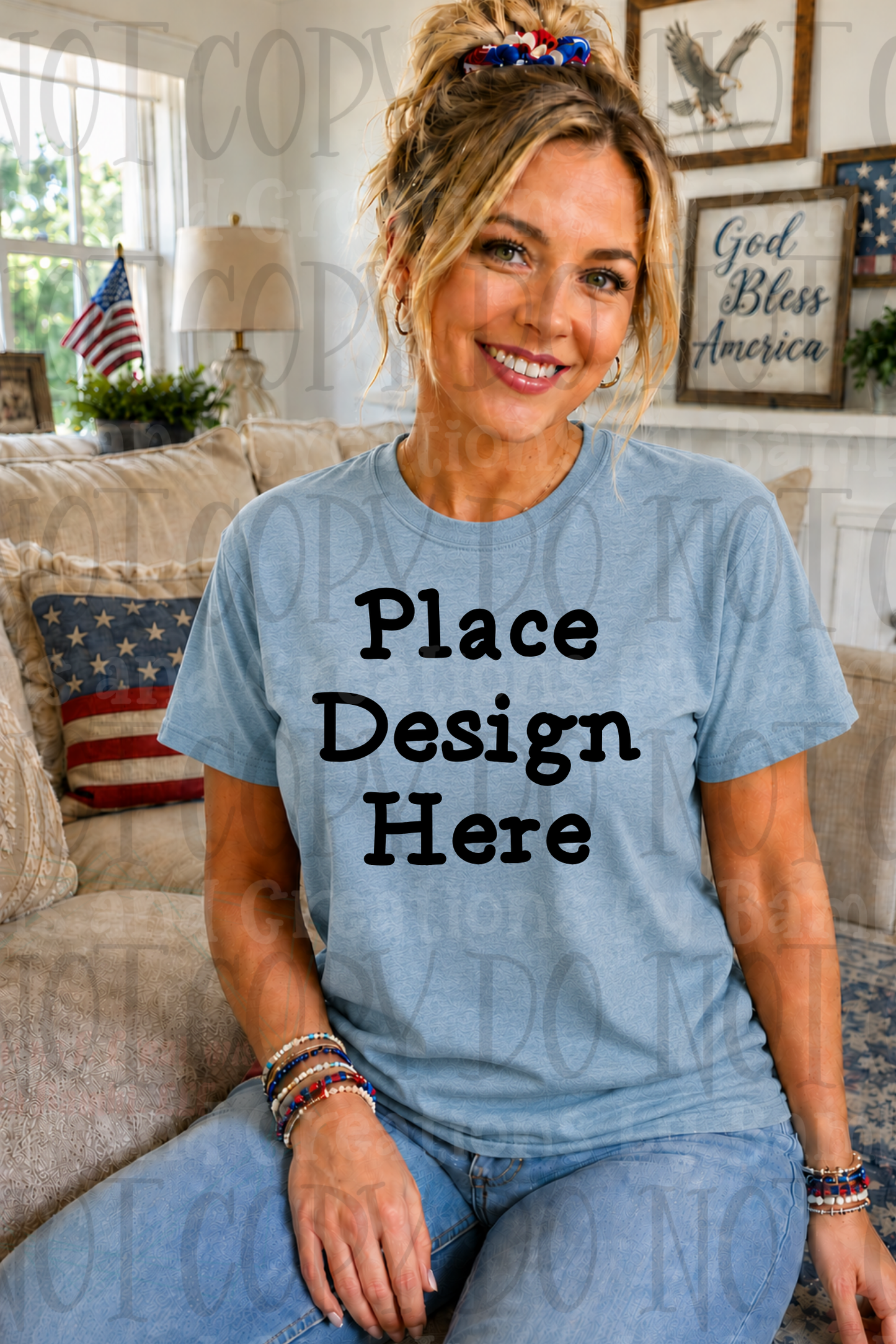 Variety of Patriotic Scenes and Theme Apparel Mock Ups (Various Brands)