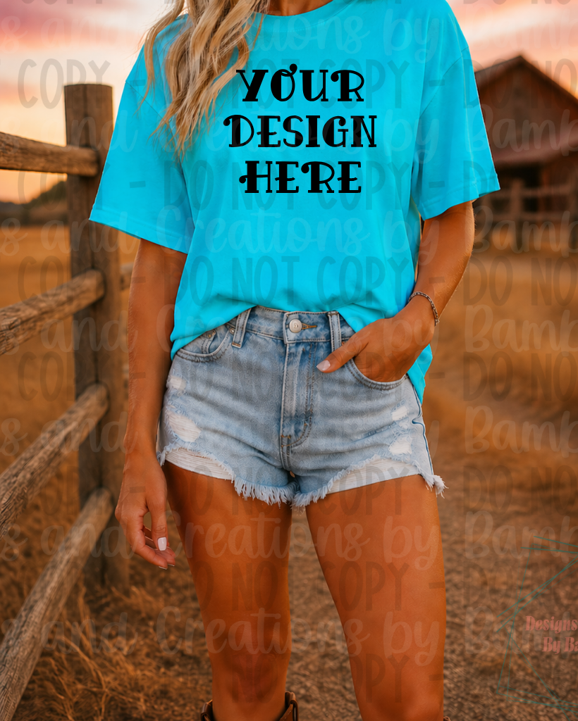 Western Themed Gildan Apparel Mock Ups