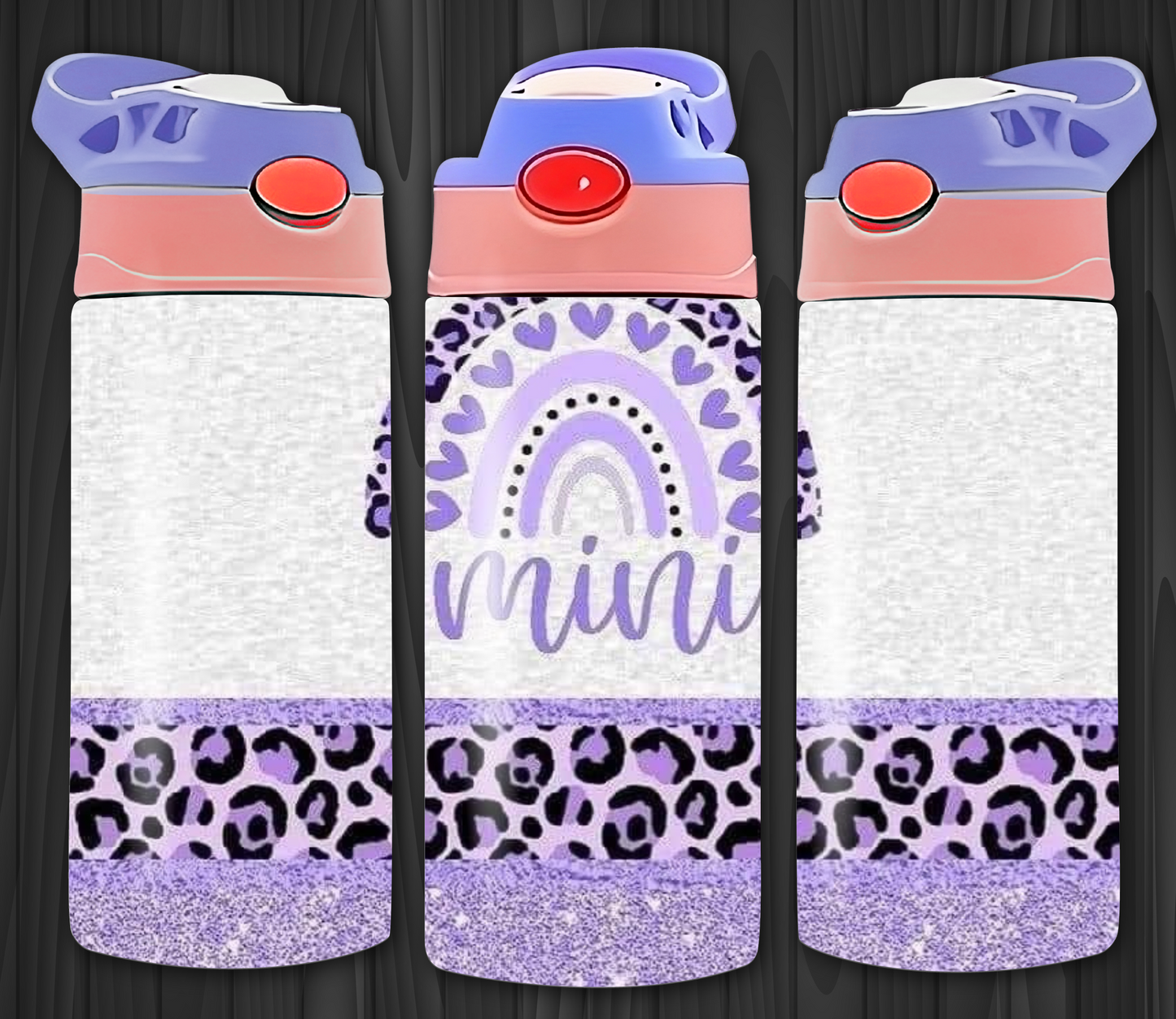 Purple Glitter Mini 12 oz Flip Top Tumbler