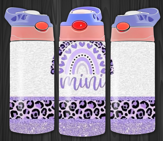 Purple Glitter Mini 12 oz Flip Top Tumbler