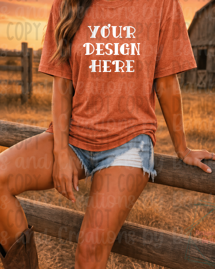 Western Themed Gildan Apparel Mock Ups