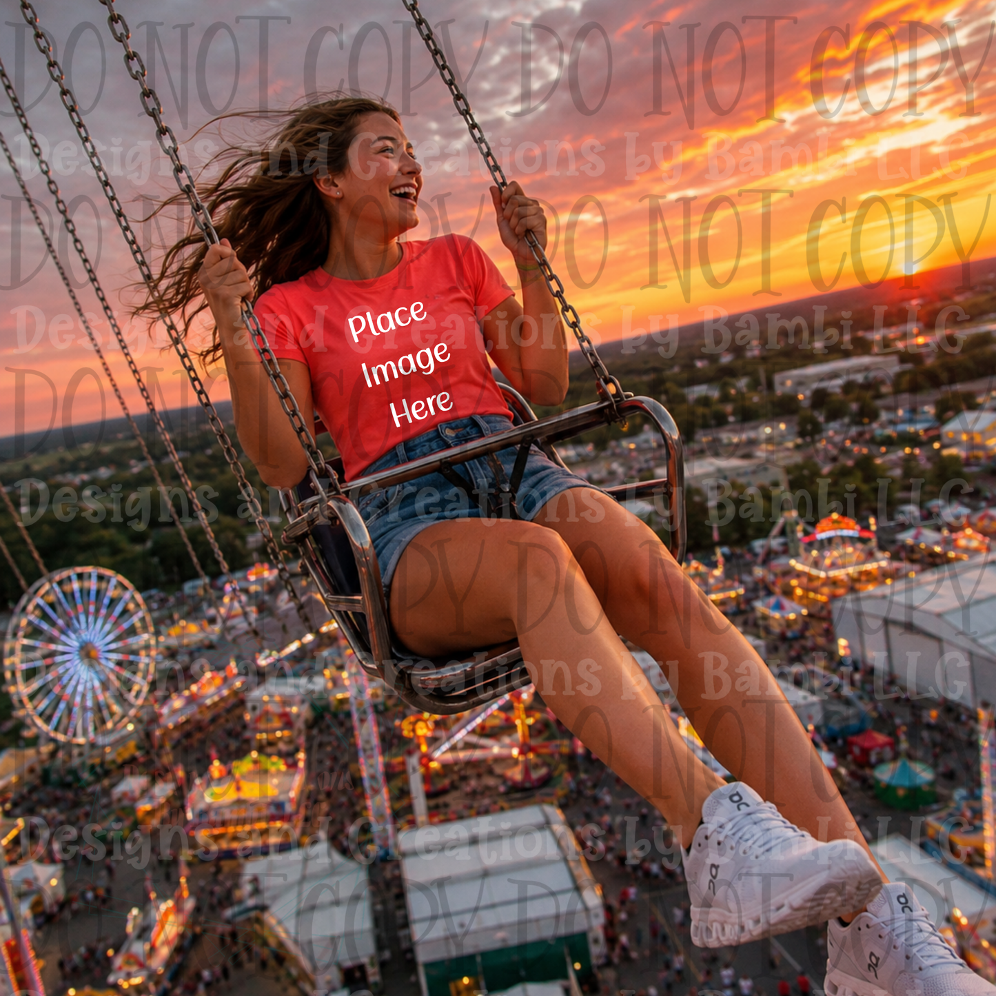 State Fair and Amusement Park Themed Apparel Mock Ups (Variety of Brands)