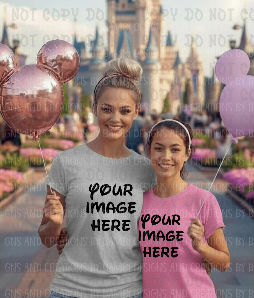 Disney Princess- Mommy and Me Gildan Apparel Mock Ups