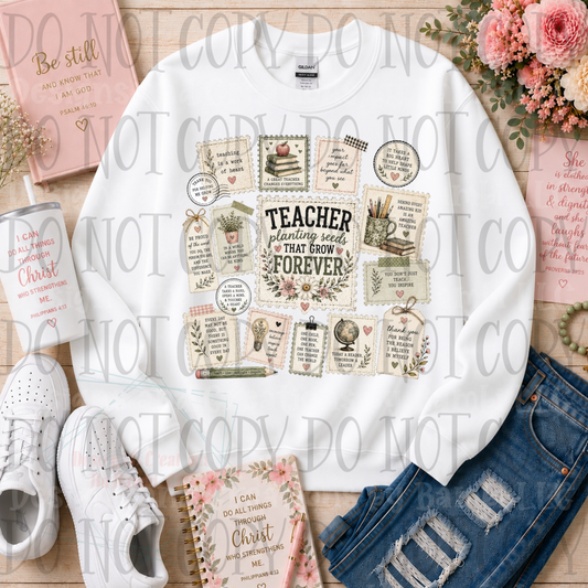 Teacher Planting Seeds Collage