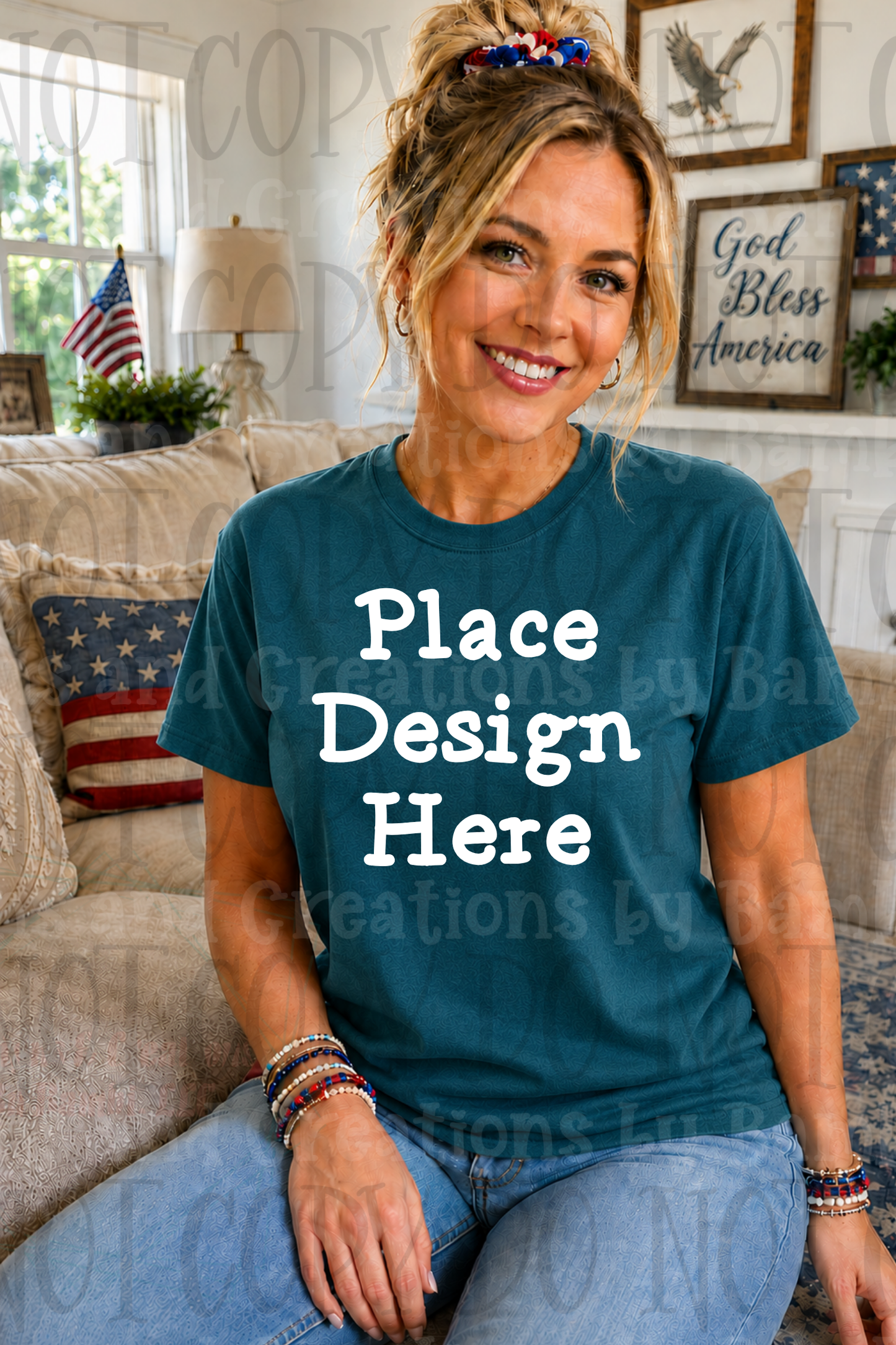 Variety of Patriotic Scenes and Theme Apparel Mock Ups (Various Brands)
