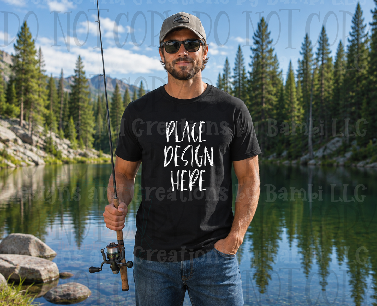 Variety of Father's Day Scene Apparel Mock Ups (Gildan Brand Only)