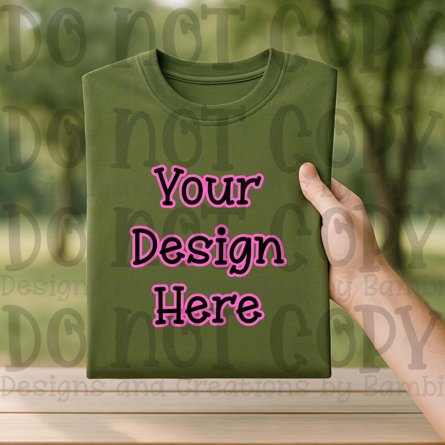 Lifestyle Holding Folded Tshirt Apparel Mock Ups