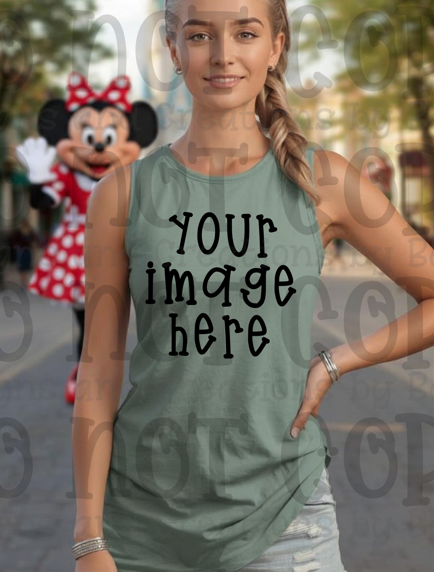 Disney Theme Park with Mouse Apparel Mock Ups