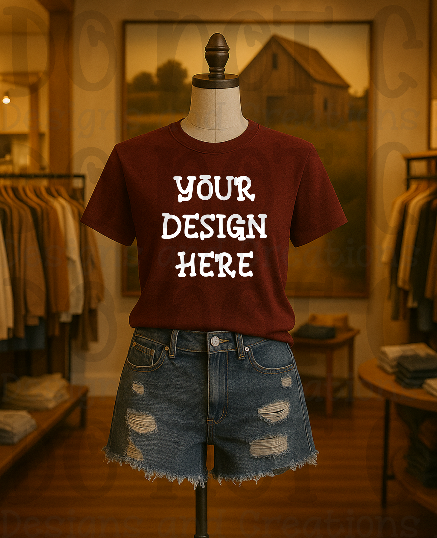 Rustic Themed Apparel Digital Mock Up Bundle