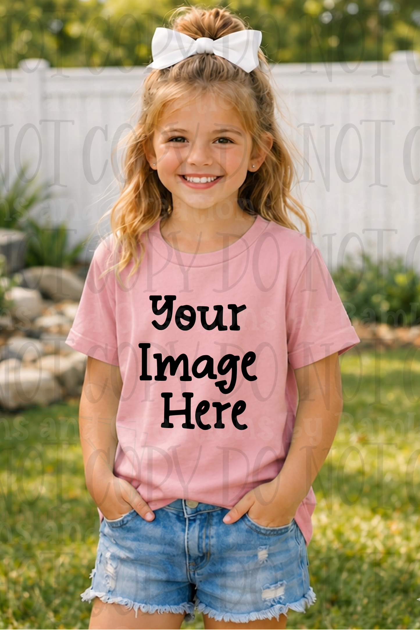 Little Girl Boutique Style Apparel Mock Ups (Gildan Brand)