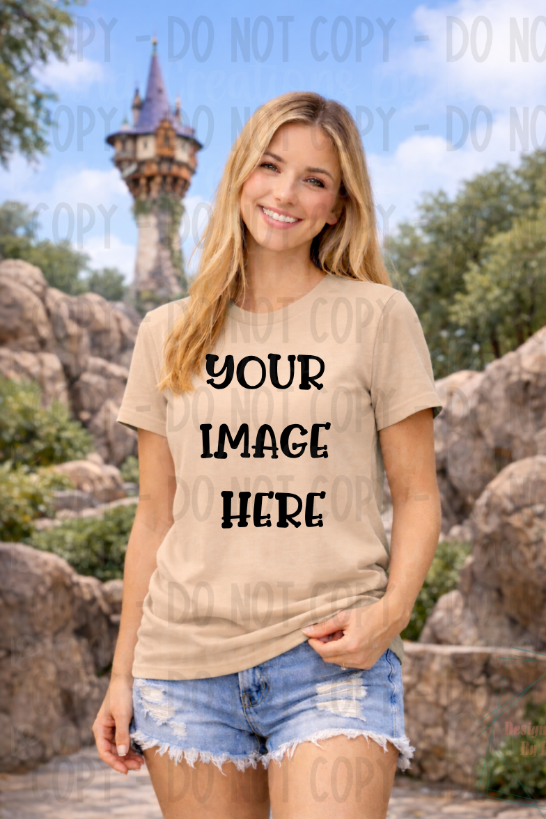 Variety of Theme Park Tshirt Gildan Apparel Mock Ups
