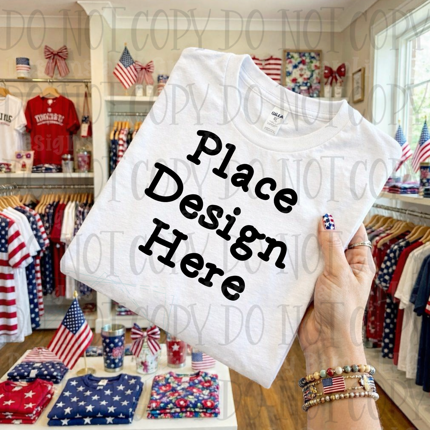 Variety of Patriotic Scenes and Theme Apparel Mock Ups (Various Brands)
