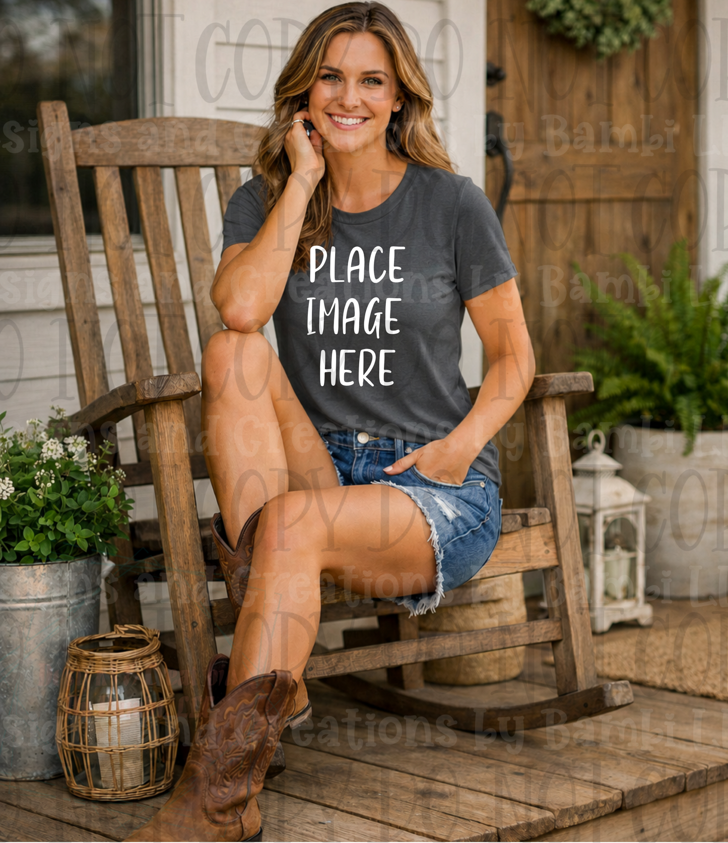 Western Mama Front Porch Sitting Apparel Mock Ups (Bella Canvas and Gildan Brand)