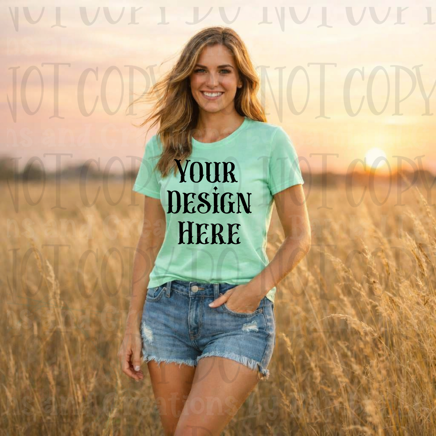 Western Mama in Fields Apparel Mock Ups (Bella Canvas, Comfort Colors, and Gildan Brands)