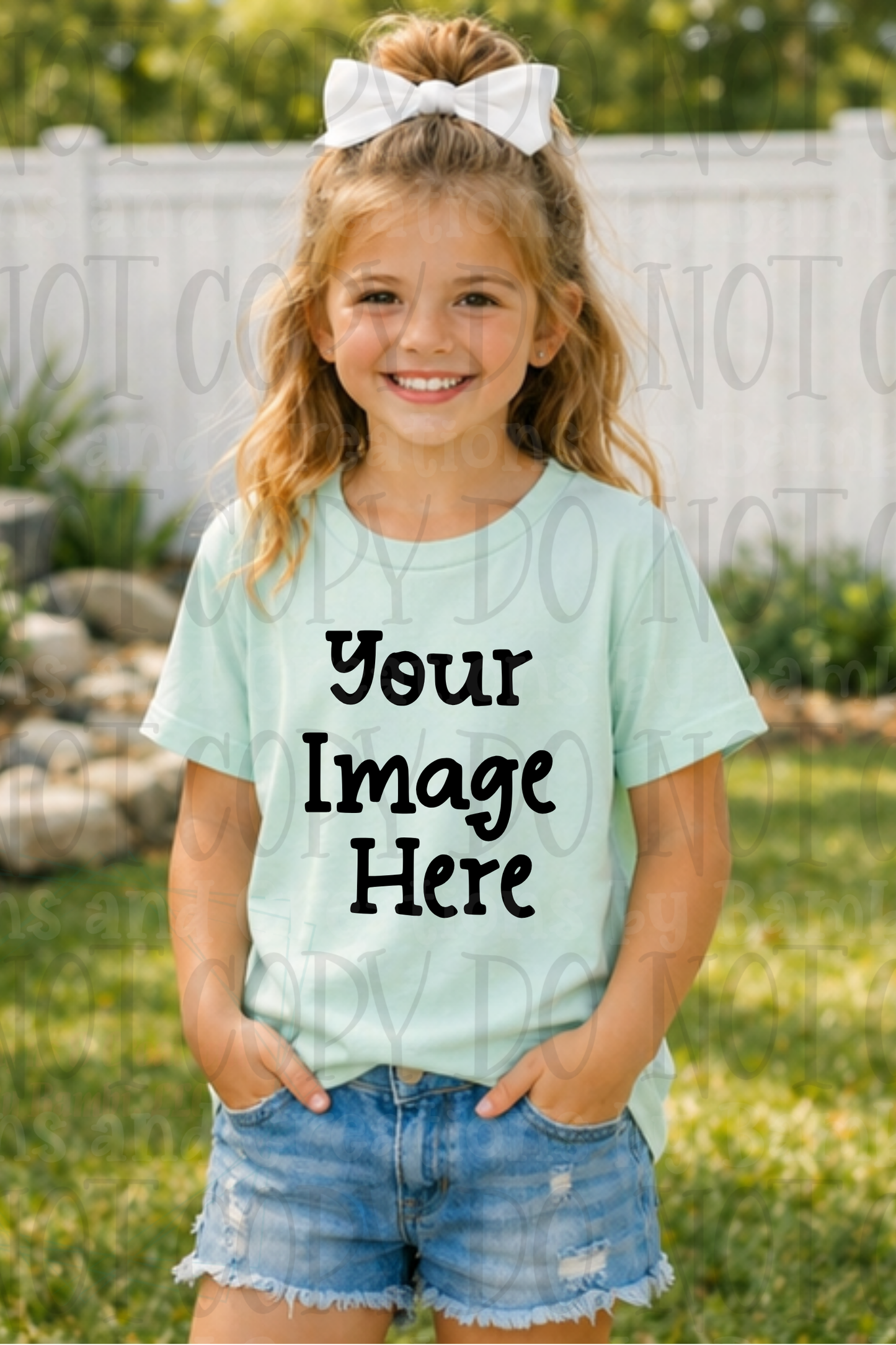 Little Girl Boutique Style Apparel Mock Ups (Gildan Brand)