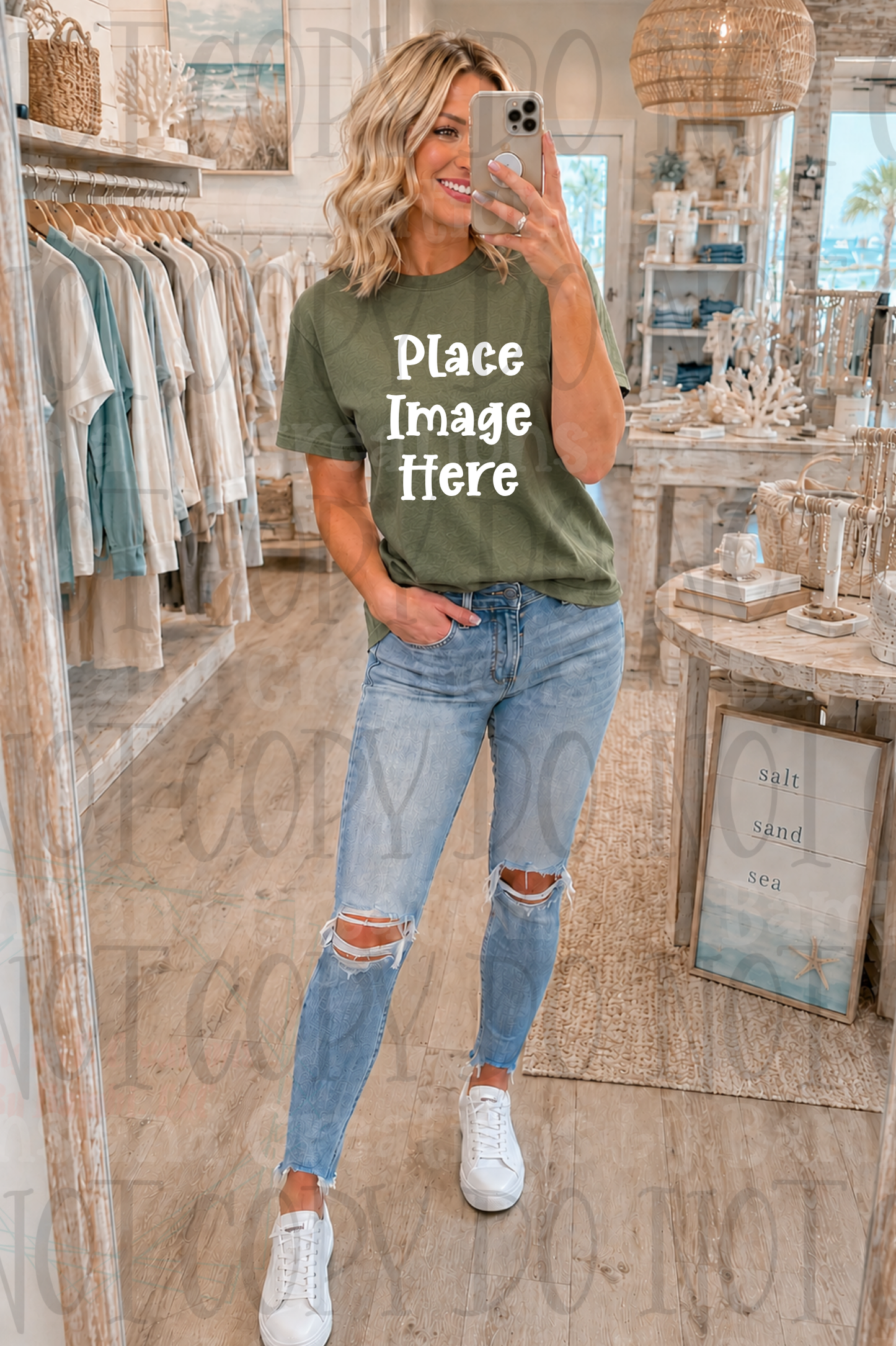 Variety of Boutique Style Shop Adult and Children Apparel Mock Ups (Various Brands)