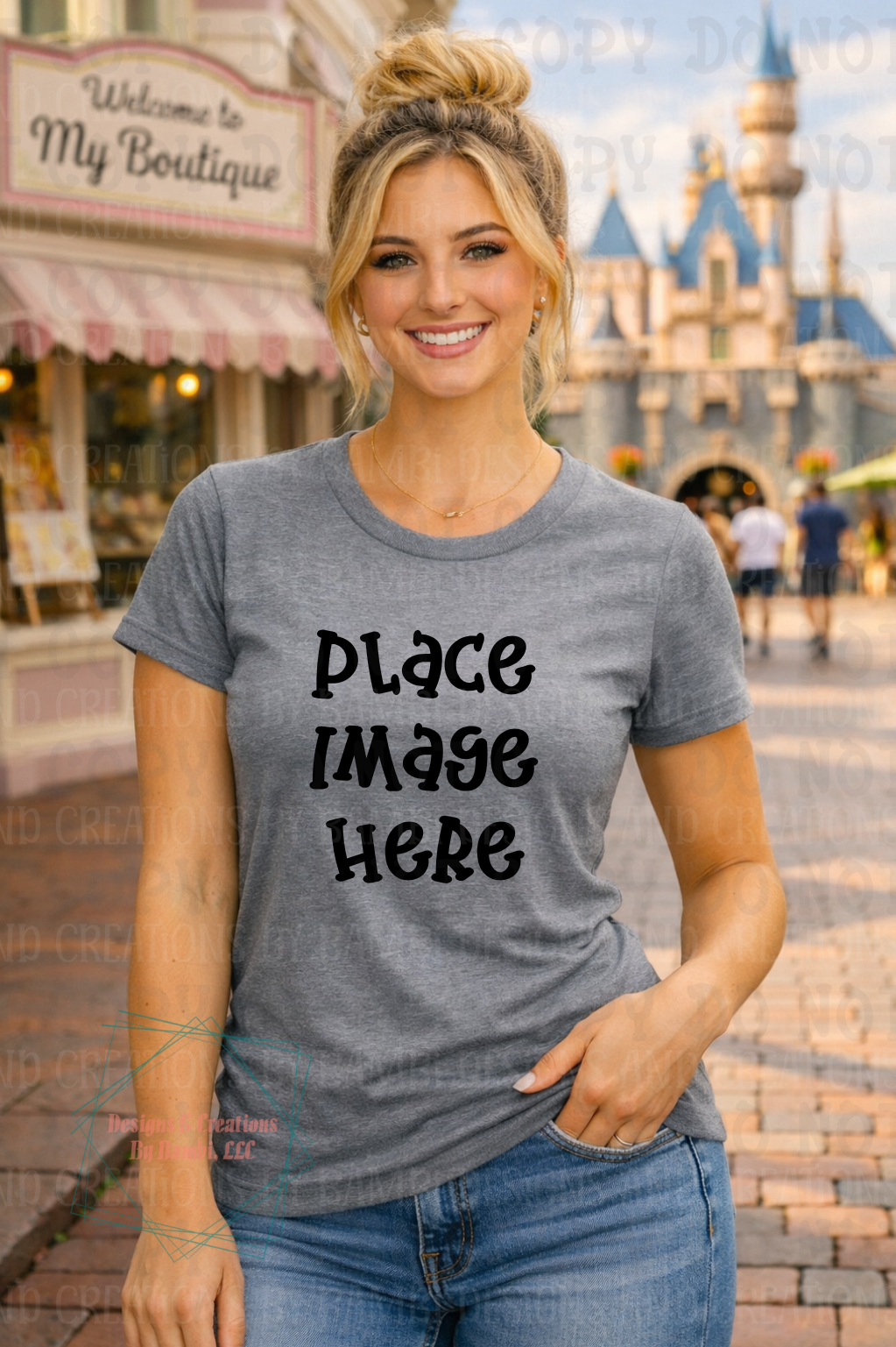 Boutique Themed Outdoor Lifestyle Scene Gildan Apparel Mock Ups