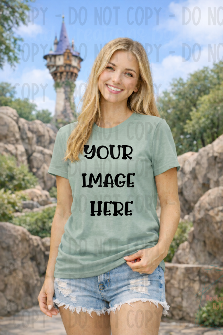 Variety of Theme Park Tshirt Gildan Apparel Mock Ups