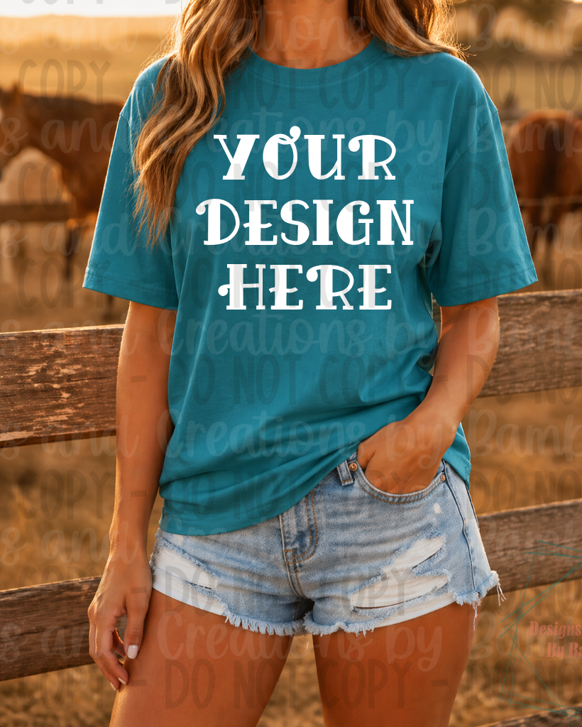 Western Themed Gildan Apparel Mock Ups