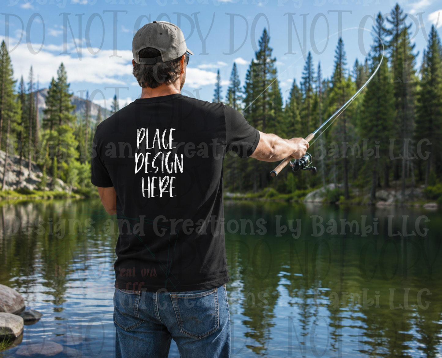 Variety of Father's Day Scene Apparel Mock Ups (Gildan Brand Only)
