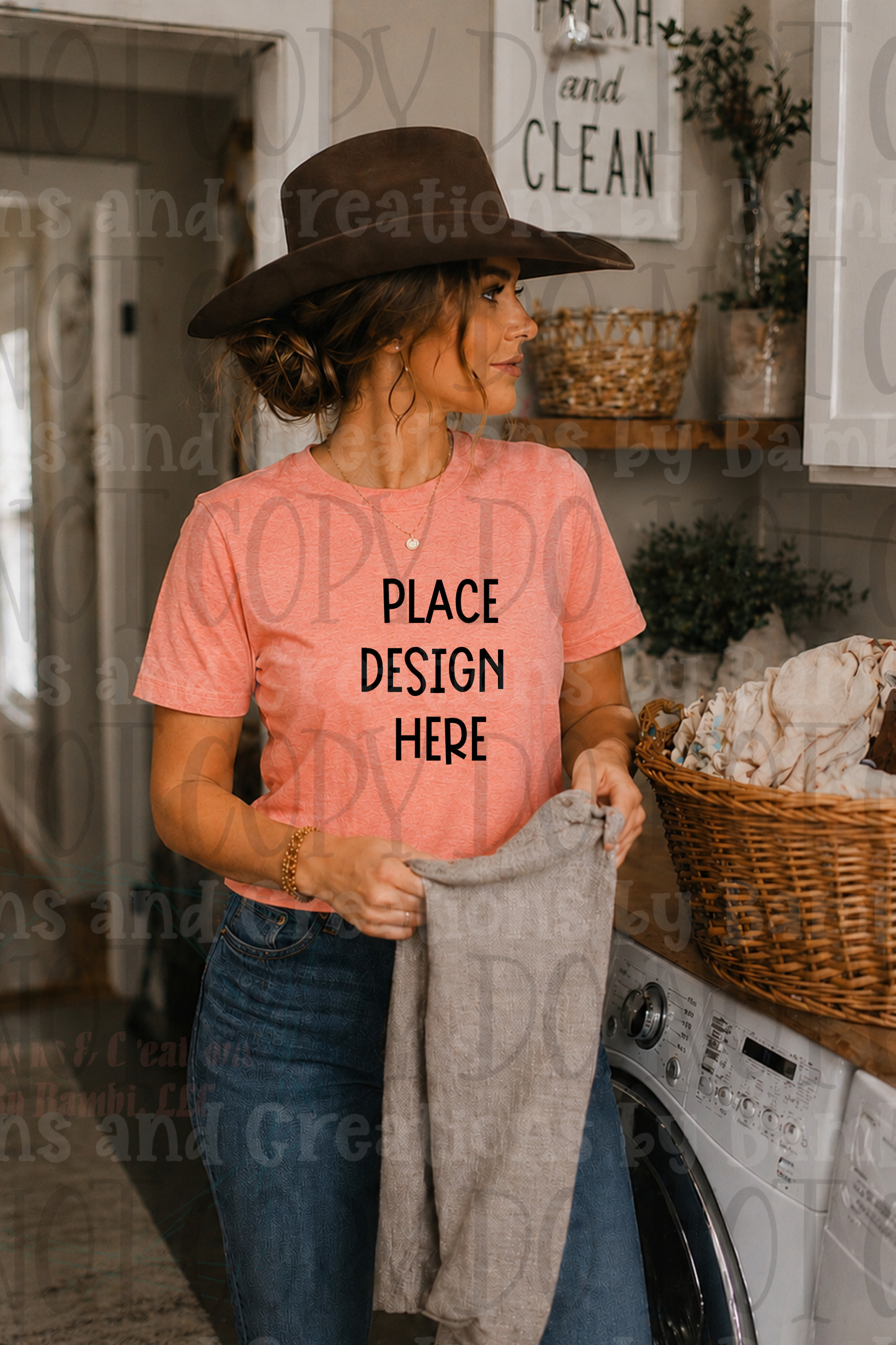 Western Mama Themed Apparel Mock Ups (Bella Canvas, Comfort Colors, and Gildan Brands)